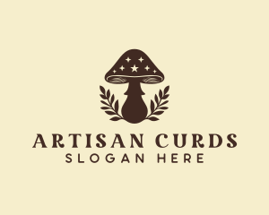 Herbal Mushroom Plant logo design