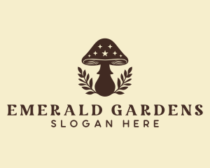 Herbal Mushroom Plant logo design