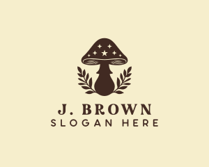 Shrooms - Herbal Mushroom Plant logo design
