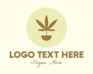 Therapeutical - Cannabis Marijuana Plant logo design