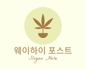 Cannabis Marijuana Plant logo design