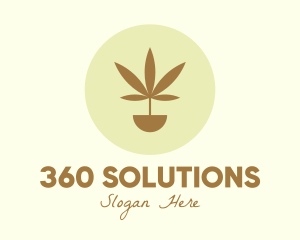 Cannabis Marijuana Plant logo design