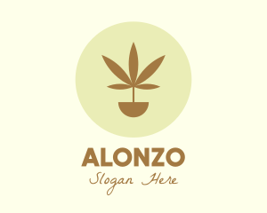 Cannabis Marijuana Plant logo design