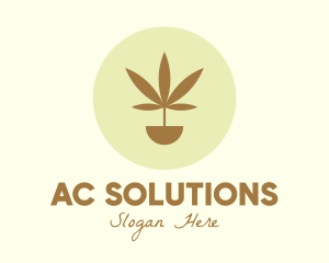 Cannabis Marijuana Plant logo design