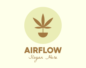 Cannabis Marijuana Plant logo design