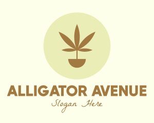 Cannabis Marijuana Plant logo design