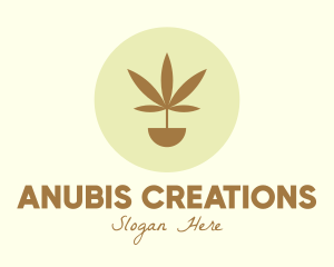 Cannabis Marijuana Plant logo design