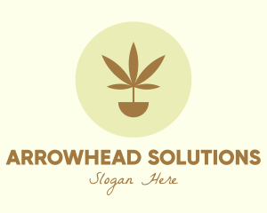 Cannabis Marijuana Plant logo design