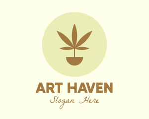 Cannabis Marijuana Plant logo design