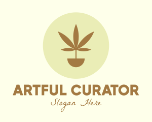 Cannabis Marijuana Plant logo design