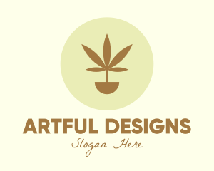 Cannabis Marijuana Plant logo design