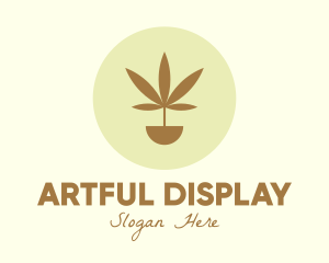 Cannabis Marijuana Plant logo design