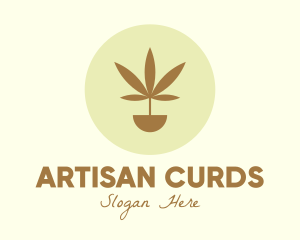 Cannabis Marijuana Plant logo design