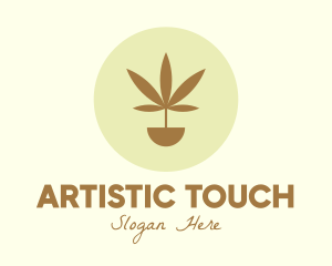 Cannabis Marijuana Plant logo design