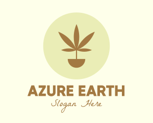 Cannabis Marijuana Plant logo design