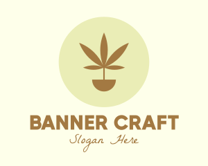 Cannabis Marijuana Plant logo design