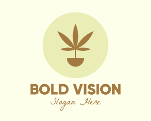 Cannabis Marijuana Plant logo design