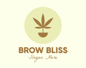 Cannabis Marijuana Plant logo design