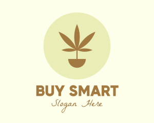 Cannabis Marijuana Plant logo design