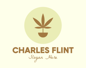 Cannabis Marijuana Plant logo design