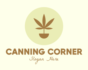 Cannabis Marijuana Plant logo design