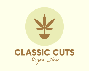 Cannabis Marijuana Plant logo design