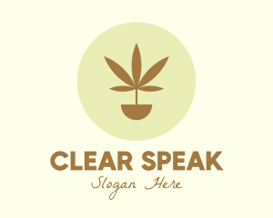 Cannabis Marijuana Plant logo design