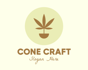 Cannabis Marijuana Plant logo design