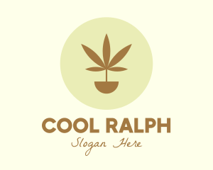 Cannabis Marijuana Plant logo design