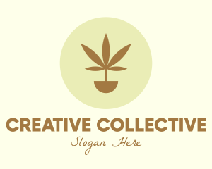 Cannabis Marijuana Plant logo design