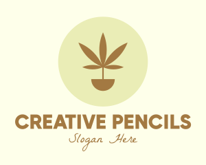 Cannabis Marijuana Plant logo design