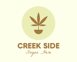 Cannabis Marijuana Plant logo design