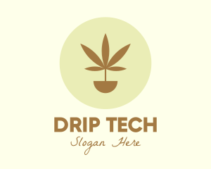 Cannabis Marijuana Plant logo design