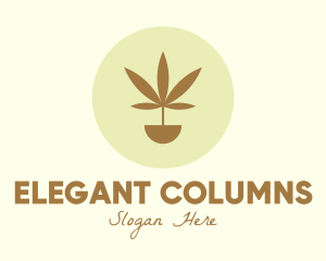 Cannabis Marijuana Plant logo design