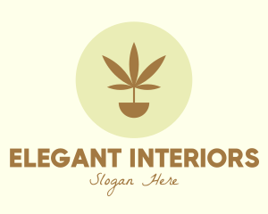 Cannabis Marijuana Plant logo design