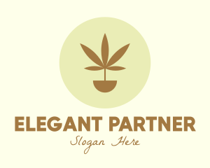 Cannabis Marijuana Plant logo design