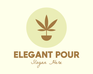 Cannabis Marijuana Plant logo design