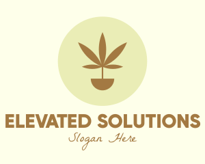 Cannabis Marijuana Plant logo design