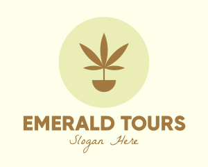 Cannabis Marijuana Plant logo design