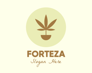 Cannabis Marijuana Plant logo design