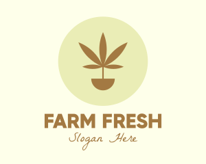 Cannabis Marijuana Plant logo design