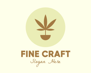 Cannabis Marijuana Plant logo design