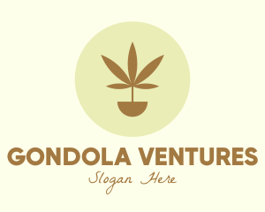 Cannabis Marijuana Plant logo design