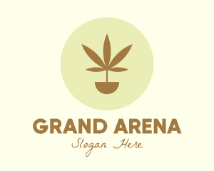 Cannabis Marijuana Plant logo design