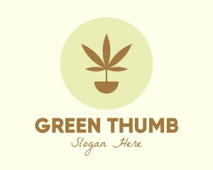 Cannabis Marijuana Plant logo design