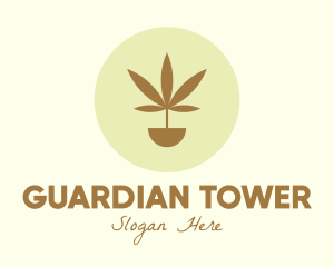 Cannabis Marijuana Plant logo design