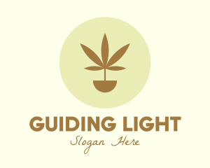 Cannabis Marijuana Plant logo design