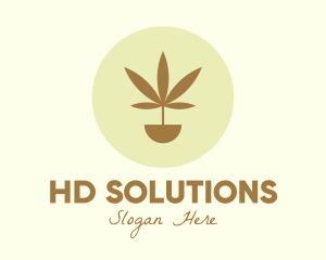 Cannabis Marijuana Plant logo design