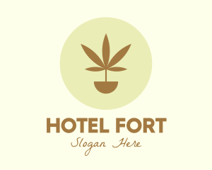 Cannabis Marijuana Plant logo design