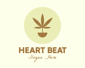 Cannabis Marijuana Plant logo design